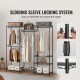 Buy Clothes Rack with 8 Shelves and 4 Bars Free Standing Clothes Rack 174 x 45 x 180 cm Load 360 kg Adjustable and Removable Steel Clothes Rack for Storing Clothes, Shoes, Boxes in the Bedroom