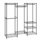 Buy Clothes Rack with 8 Shelves and 4 Bars Free Standing Clothes Rack 174 x 45 x 180 cm Load 360 kg Adjustable and Removable Steel Clothes Rack for Storing Clothes, Shoes, Boxes in the Bedroom