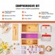 Buy Soap Making Kit, Bamboo Cutting Box and Inner Box with Silicone Mold, Stainless Steel Straight Cutter and Wavy Cutter, DIY Soap Cheese Candle Making Supplies