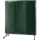 Buy Welding Curtain 183 x 183 cm Welding Protection Curtain with 4 Wheels, Flame Resistant Vinyl Material, Welding Curtain with High UV Protection against Sparks, Green