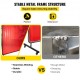 Buy Welding Curtains Welding Screens 6' x 6' (183cm x 183cm) Flame Retardant Vinyl with Red Frame