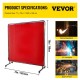 Buy Welding Curtains Welding Screens 6' x 6' (183cm x 183cm) Flame Retardant Vinyl with Red Frame