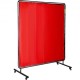 Koop Lasgordijnen 6'x 6' (183cm x 183cm) Vlamvertragende vinyl lasschermen met rood frame