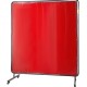 Buy Welding Curtains Welding Screens 6' x 6' (183cm x 183cm) Flame Retardant Vinyl with Red Frame