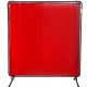 Buy Welding Curtains Welding Screens 6' x 6' (183cm x 183cm) Flame Retardant Vinyl with Red Frame