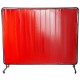 Comprar Cortina de Soldadura 183 x 244 cm Cortina de Protección para Soldadura con 4 Ruedas, Material de Vinilo Resistente a Llamas, Cortina de Soldar con Alta Protección UV contra Chispas, Color Rojo