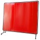 Comprar Cortina de Soldadura 183 x 244 cm Cortina de Protección para Soldadura con 4 Ruedas, Material de Vinilo Resistente a Llamas, Cortina de Soldar con Alta Protección UV contra Chispas, Color Rojo