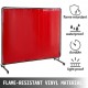 Buy Welding Curtain 183 x 244 cm Welding Protection Curtain with 4 Wheels, Flame Resistant Vinyl Material, Welding Curtain with High UV Protection against Sparks, Red