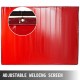 Buy Welding Curtain 183 x 244 cm Welding Protection Curtain with 4 Wheels, Flame Resistant Vinyl Material, Welding Curtain with High UV Protection against Sparks, Red