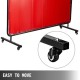 Buy Welding Curtain 183 x 244 cm Welding Protection Curtain with 4 Wheels, Flame Resistant Vinyl Material, Welding Curtain with High UV Protection against Sparks, Red