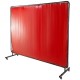 Comprar Cortina de Soldadura 183 x 244 cm Cortina de Protección para Soldadura con 4 Ruedas, Material de Vinilo Resistente a Llamas, Cortina de Soldar con Alta Protección UV contra Chispas, Color Rojo