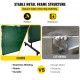 Buy Welding Curtain 183x244 cm Welding Protection Curtain with 4 Wheels, Flame Resistant Vinyl Material Welding Curtain with High Spark Protection, Dark Green