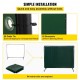 Buy Welding Curtain 183x244 cm Welding Protection Curtain with 4 Wheels, Flame Resistant Vinyl Material Welding Curtain with High Spark Protection, Dark Green