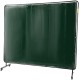 Buy Welding Curtain 183x244 cm Welding Protection Curtain with 4 Wheels, Flame Resistant Vinyl Material Welding Curtain with High Spark Protection, Dark Green