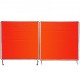 Buy Welding Protection Curtain with 3 Panels, 183 x 183 cm, Flame Retardant Vinyl Welding Protection Blanket, Red, Welding Screen with Frame, Wheels and Cable Ties against Harmful Rays