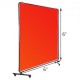 Buy Welding Protection Curtain with 3 Panels, 183 x 183 cm, Flame Retardant Vinyl Welding Protection Blanket, Red, Welding Screen with Frame, Wheels and Cable Ties against Harmful Rays