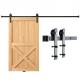 Comprar Kit de Herrajes para Puerta Corrediza de Granero Riel para Puerta Corrediza de 244 cm para Una Sola Puerta Ancho 1,12-1,32 m Espesor 32-45 mm Carga de 150 kg Polea Silenciosa Forma I para Hogar