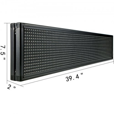 VEVOR Letrero De Desplazamiento Led Mensaje 100 X 20 Cm 2 Modos Para Publicidad