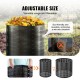 Buy Garden Composter 1000L Expandable HDPE Outdoor Compost Bin 106.68cm Diameter Easy to Set Up Large Capacity for Catching Leaves Composting Fast Creation of Fertile Soil