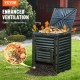 Buy Garden Composter 300L BPA Free Outdoor Compost Bin with Lid Bottom Door Large Capacity Easy to Install for Collecting Leaves Composting Quick Creation of Fertile Soil