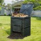 Koop Tuincomposter 300 L BPA-vrije compostbak voor buiten met deksel, bodemdeur, grote capaciteit, eenvoudig te installeren voor het verzamelen van bladeren, composteren en snel creëren van vruchtbare grond