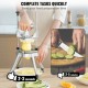 Buy Professional Manual Multifunction Vegetable Cutter with 4 Stainless Steel Blades 12.7/6.4/9.5mm and 6 Replacement Blades for Slicing Fruit Sticks Kitchen Restaurant