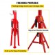 Pipe Jack Stand Cabeza en V y patas plegables 2500LB Max. Altura 42IN