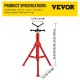 Pipe Jack Stand Cabeza en V y patas plegables 2500LB Max. Altura 42IN