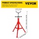 Comprar Soporte de Tubo Alto con Cabeza en V Plegable F-a-Jack Capacidad de Tubo 30 cm, Altura 71-132 cm Capacidad: 4500lbs/2 Toneladas Altura: 28 Pulgadas/71cm a 52 Pulgadas/132c Cabeza en V