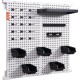 Comprar Kit organizador de pared para garaje, tablero perforado, 25 piezas, 814x814 mm, 150 kg