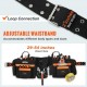 Buy Work Belt Tools with Suspenders 29 Pockets Adjustable Waist Belt 736.6-1371.6mm 600D Polyester for Carpenters Electricians Plumbers DIY Gardening, Black