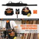 Buy Work Belt Tools with Suspenders 29 Pockets Adjustable Waist Belt 736.6-1371.6mm 600D Polyester for Carpenters Electricians Plumbers DIY Gardening, Black