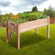 Comprar Cama de jardín elevada con madera de abeto 120x58x76cm para Flores Vegetales