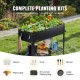 Buy Raised Garden Bed 108 x 49.5 x 80 cm Galvanized Metal Elevated Garden Bed for Growing Flowers Plants Herbs Urban Vegetable Garden for Garden Terrace Patio Balcony Black with Accessories