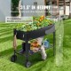 Comprar Cama Elevada de Jardín 108 x 49,5 x 80 cm Jardinería Elevada de Metal Galvanizado para Cultivo de Flores Plantas Hierbas Huerto Urbano para Jardín Terraza Patio Balcón Negro con Accesorios