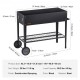 Buy Raised Garden Bed 108 x 49.5 x 80 cm Galvanized Metal Elevated Garden Bed for Growing Flowers Plants Herbs Urban Vegetable Garden for Garden Terrace Patio Balcony Black with Accessories