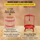 Buy Fruit Wine Press 4.8 Gal/18 L Grape Wine Press with Wooden Basket Wine or Fruit Press, Coated Cast Iron Frame with Ergonomic T-Handle and 3 Firm Support Feet