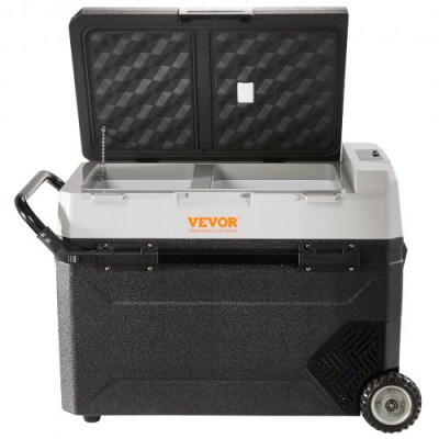 VEVOR Nevera Eléctrica Portátil de 53 L Nevera Camping de Viaje 12/24 V Cc 100-240 V Ca Nevera de Una Zona para Coche 0,6 kW.h Refrigerador Portátil