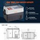 Buy 55L Portable Refrigerator Travel Camping Car Refrigerator 12/24V DC 100-240V AC Single Zone Car Refrigerator 0.6kW.h -20°C to 10°C