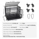 Buy Heavy Duty Dog Cage 37"x25"x32" Metal Pet Cage for Medium to Large Sized Pets with Lockable Wheels 3 Door Removable Tray for Indoor Outdoor