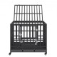 Buy Heavy Duty Dog Cage 37"x25"x32" Metal Pet Cage for Medium to Large Sized Pets with Lockable Wheels 3 Door Removable Tray for Indoor Outdoor