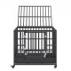 Buy Heavy Duty Dog Cage 107x77x94cm Metal Pet Cage for Medium to Large Sized Pets with Lockable Wheels 3 Door Removable Tray for Indoor Outdoor