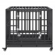 Buy Heavy Duty Dog Cage 107x77x94cm Metal Pet Cage for Medium to Large Sized Pets with Lockable Wheels 3 Door Removable Tray for Indoor Outdoor