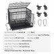 Buy Heavy Duty Dog Cage 47"x32"x39" Metal Pet Crate for Medium to Large Sized Pets with Locking Wheels 3 Door Removable Tray for Indoor Outdoor