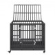 Buy Heavy Duty Dog Cage 47"x32"x39" Metal Pet Crate for Medium to Large Sized Pets with Locking Wheels 3 Door Removable Tray for Indoor Outdoor