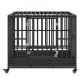 Buy Heavy Duty Dog Cage 47"x32"x39" Metal Pet Crate for Medium to Large Sized Pets with Locking Wheels 3 Door Removable Tray for Indoor Outdoor