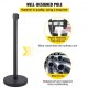 Buy Spacer Posts 8 pieces Height 90 cm Black Safety Barriers Spacer Post with 2 m Black Extendable Tape 4-Way Connection