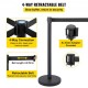 Buy Spacer Posts 8 pieces Height 90 cm Black Safety Barriers Spacer Post with 2 m Black Extendable Tape 4-Way Connection