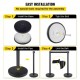 Buy Spacer Posts 8 pieces Height 90 cm Black Safety Barriers Spacer Post with 2 m Black Extendable Tape 4-Way Connection