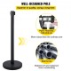 Buy Spacer Posts 4 pieces Height 90 cm Black Safety Barriers Spacer Post with Extendable Tape 4-Way Connection Barrier Posts